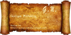 Gulya Mihály névjegykártya