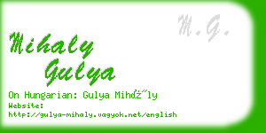 mihaly gulya business card